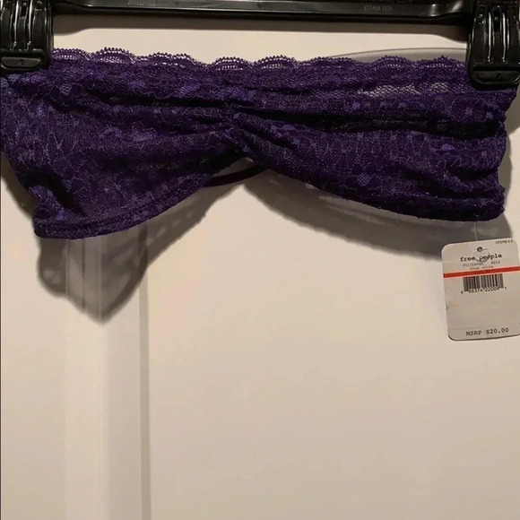 Free People Blue Violet Lace Bandeau XS - Picture 3 of 6